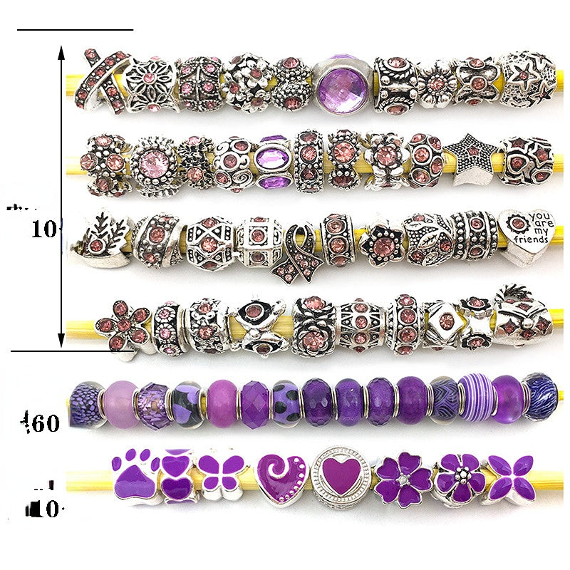 Wholesale 80PCS/Pack Alloy Point Drill Beads 10mm Bracelet Accessories